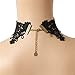Elegant Crystal Princess Style Lace Fake Collar Necklace Chain, Sexy Women Girl Retro Gothic Punk Style Necklaces For Cosplay Party Wedding Easter Decoration