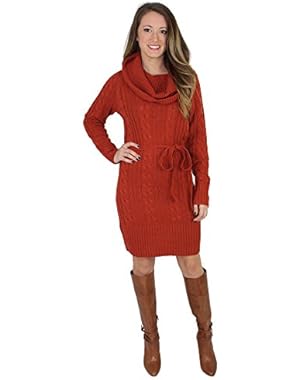 Jessica Simpson Women's Cable Knit Cowl Neck Sweater