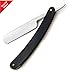 Straight Razor for Men's - Sharp, Carbon Steel Cut Throat Straight Edge Razor (Black)