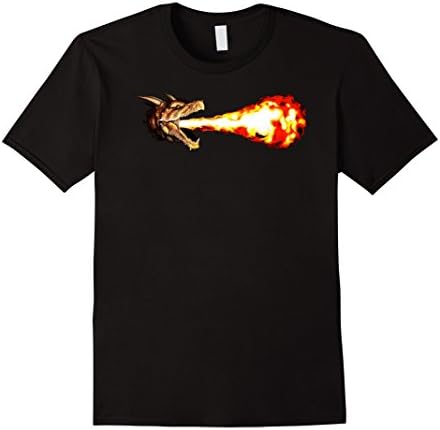 Mens The Dreaming Dragon Dragonfire T-Shirt XL Black