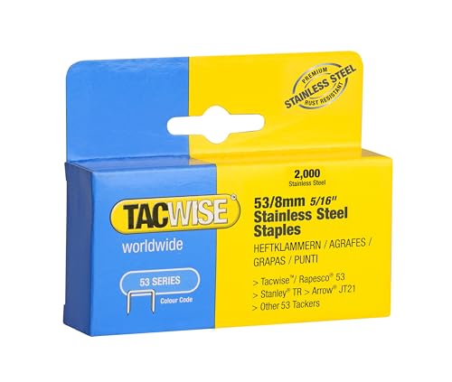 Tacwise 1269 Typ 53/8 mm Edelstahlklammern, 2000 Stueck