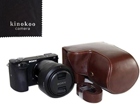 kinokoo Fujifilm PU Leather Camera Case with shoulder strap for SONY A6500 16～70mm Lens (coffee)