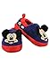 Mickey Mouse Toddler Boy's Plush A-Line Slippers with 3D Ears (7-8 M US Toddler, Navy)