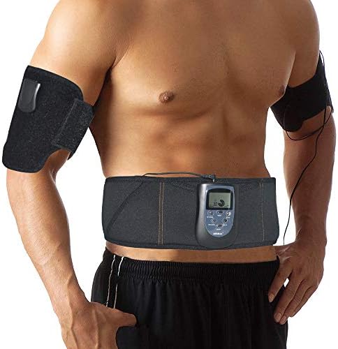 SUNMAS Abs Stimulator Electronic Muscle Stimulator Toning Belt/Ab Belt Workout for Women and Men- 6 Modes Effective Firm Strengthen The Muscle Stimulator Toner for Abs, Arms, Legs