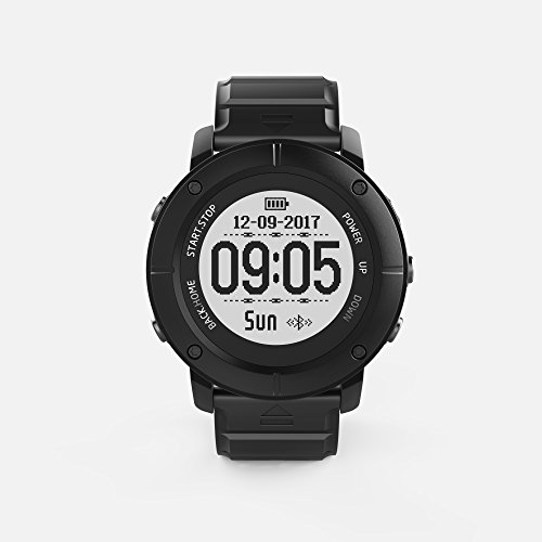 Smart Watch,Outdoor sports running IP68 waterproof The treadmill Watch with Global PositioningThe System,Heart Rate,Compass,Pedometer for IOS Iphone,Android (Black-80C)