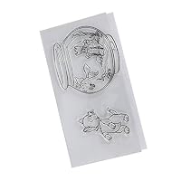Ronri Cat Kisses Fish Transparent Silicone Clear Rubber Stamp Scrapbook DIY Decor