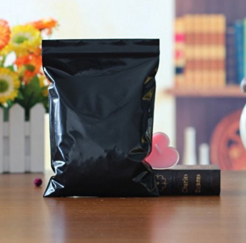 Thick Bag !Packing Bags ! Black Resealable Plastic PE Zip Lock (50PC)