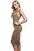 Zeagoo Women's Summer Sexy Sleeveless Sundress Fold Bodycon Tank Dress,Coffee,Small