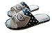Bronze Times(TM Womens Premium Cartoon Cat Polka Dots Flax House Slipper (Blue L)