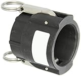 Banjo 200D Polypropylene Cam & Groove Fitting, 2" Female Coupler x NPT Female