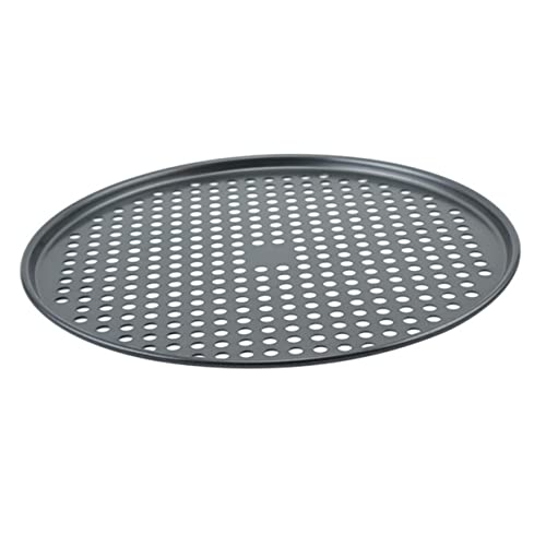 LALADEFIEE 1pc Round Coated Pizza Mold Baking Tray Non Stick Pizza Pan for Home Baking Multi Functional Bakeware for Cake Deep Gray