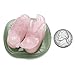 CrystalTears Rose Quartz Mandarin Ducks Love Birds on Lotus Leaf Green Aventurine Fengshui Figurines with Box Gift Valentines Day Gift