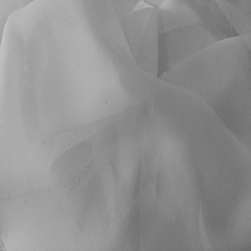 Solid Silver Gray Chiffon Fabric Soft See Through Lightweight 100% Quality Polyester 58" Width - One Yard