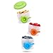 Zooawa Baby Formula Dispenser, Non-Spill Stackable Milk Powder Formula Container and Snack Storage for Travel, BPA Free, 3 Compartment, Medium Color
