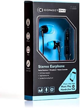ConnectOne Noise canceling Earbuds for Apple iPhone 4/4S/5/5C/5S/6/6 Plus