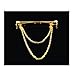 Sunny Home Men's Collar Bars Metal Collar Pins Brooch Tips with Chain (Golden)