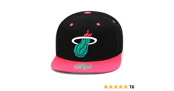 Mitchell \u0026 Ness Miami Heat Snapback Hat 
