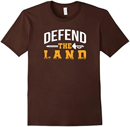 Men's Defend The Land T Shirt  Medium Brown