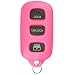 KeylessOption Keyless Entry Remote Control Car Key Fob Replacement for HYQ12BAN, HYQ12BBX, HYQ1512Y-Pink