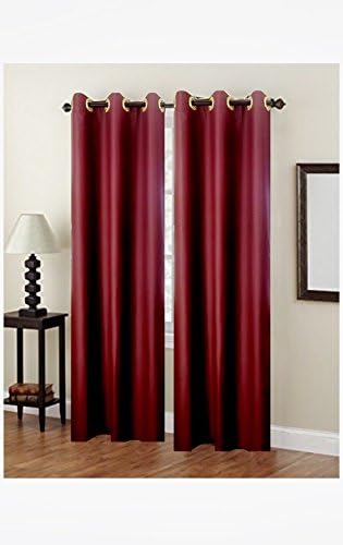 Millan Collection Luxury Blackout Curtain Window Treatment with Gold Accent Grommets (2 Panels)