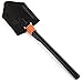 Survival Shovel - Folding Shovel with Pick Axe, Saw, and Fire Starter for Hiking, Camping, Entrenching, and Backcountry (Black with Fire Starter)