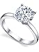 2 Carat Round Brilliant Cubic Zirconia CZ Sterling Silver 925 Wedding Engagement Ring Sizes 4 to 11