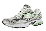 Saucony Women's Grid Ignition 2 Running Shoe,White/Grey/Green,8 M
