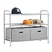 MaidMAX Closet Storage Organizer, 2nd Generation Clothes Organizer Collection with 3 Tier Shelves and 2 Collapsible Drawers for Gift
