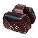 OHMOTOR 2PC Motorcycle Synthetic Leather 2-Strap Saddlebag Tool Bag Heavy-duty Waterproof Pvc