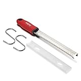 Grater Crukee Citrus Lemon Zester & Cheese Grater Parmesan Cheese, Lemon, Ginger, Garlic, Nutmeg, Chocolate, Vegetables, Fruits - Razor-sharp Stainless Steel Blade