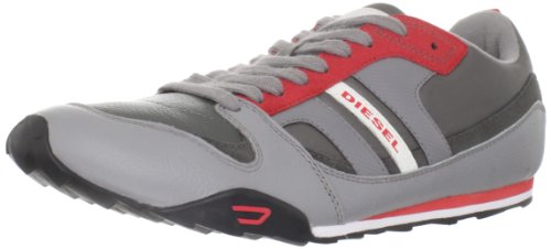 Diesel Men's Gunner Lace-Up Fashion Sneaker,Gunmetal/Frost Grey,9.5 M US
