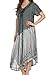 Sakkas 20SE Viveka Embroidered Caftan Dress - Grey - One Size
