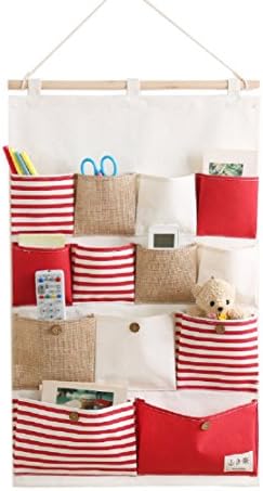 30 X 63 8 Cm Rangement Mural En Tissu Avec Plusieurs Poches Bleu Icebluor Bebe Puericulture Rangements Helpacreche Co Za