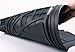 PIC AUTO All Weather Rubber Floor Mats Trimmable for Car SUV & Truck, Heavy Duty Protection (Black Gray, 4 Pieces)