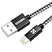 iPhone Charger [Apple MFi Certified] Coolreall 6ft/1.8M Lightning to USB Cable Nylon Braided Sync and Charging Lightning Cable for iPhone X 8 7 Plus 6 6S SE 5S 5C 5, iPad Air 2, iPad Mini 2 3 4, Black