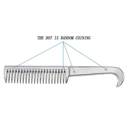 Godyluck Aluminum Alloy Horse Comb Mane Tail Pulling Comb Metal Horse Grooming Tool 6.5IN / 3.9IN / 3.5IN / 3.2IN