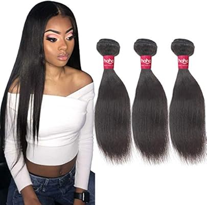 Haha Brazilian Straight Human Hair Bundles Weave Hair Human Bundles 8a Unprocessed Brazilian Virgin Hair 3 Bundles Deals Natural Color Straight Hair Extensions 10 10 10 Inch Buy Online At Best Price