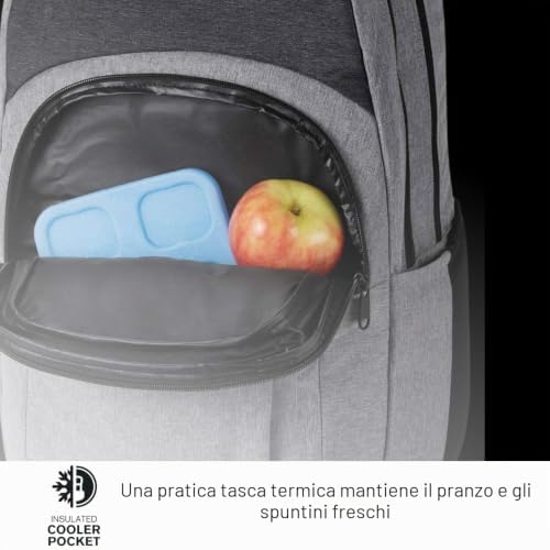 Campus Zaino 25L Nero Black II – Zaino Unisex per Scuola, Università e Tempo Libero