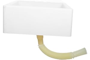 LIFKICH Wall-Mount Small Bathroom Sink Plastic Basin No-Drill Installation Lightweight Wash Basin for Rental