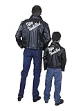 Charades Men's Fifties Thunderbird Jacket, Black, Large