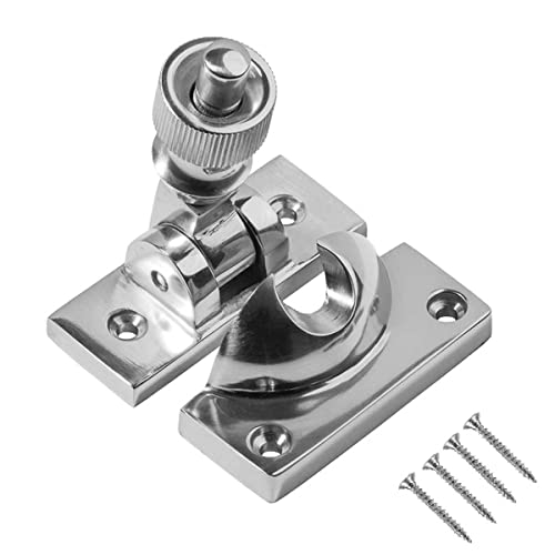 TERF® Traditional Polished Chrome Sash Window Lock Fastener Brighton Pattern With Fixing Screws For Wood Aluminium UPVC Vinyl Frames - Pack of 1