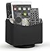 HofferRuffer Elegant Spinning Remote Control Holder, Remote Controller Holder, Remote Caddy, Media Storage Organizer, Spinning Remote Control Organizer, 7.3X 5.5 x 6 inches, Nice Black PU Leather