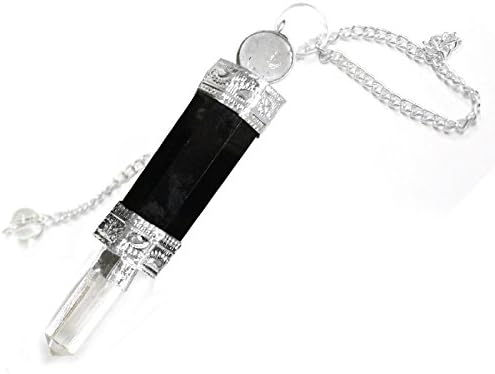 One Tourmaline Point Pendulum with Silver Toned Bail Chain Rp Exclusive COA AM17B12