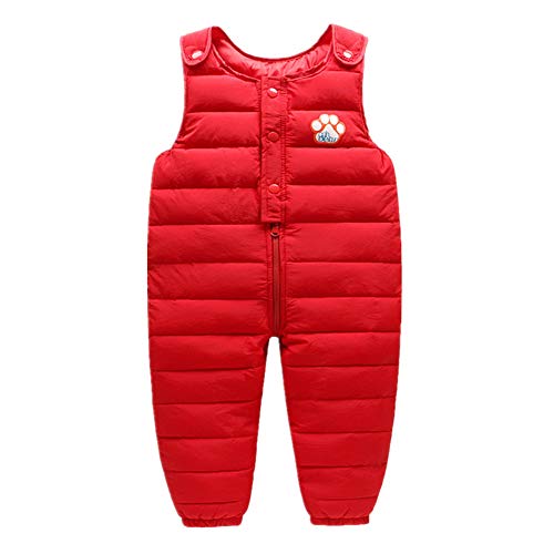 Mangka Toddler Snowsuits Baby Girls Boys Winter Snow Pants (red,4T)
