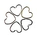 Miraculous Garden 10mm 5pcs Womens Multi-functional Heart Shaped Stainless Steel Cartilage Earring Hoop (5PCS Pack)