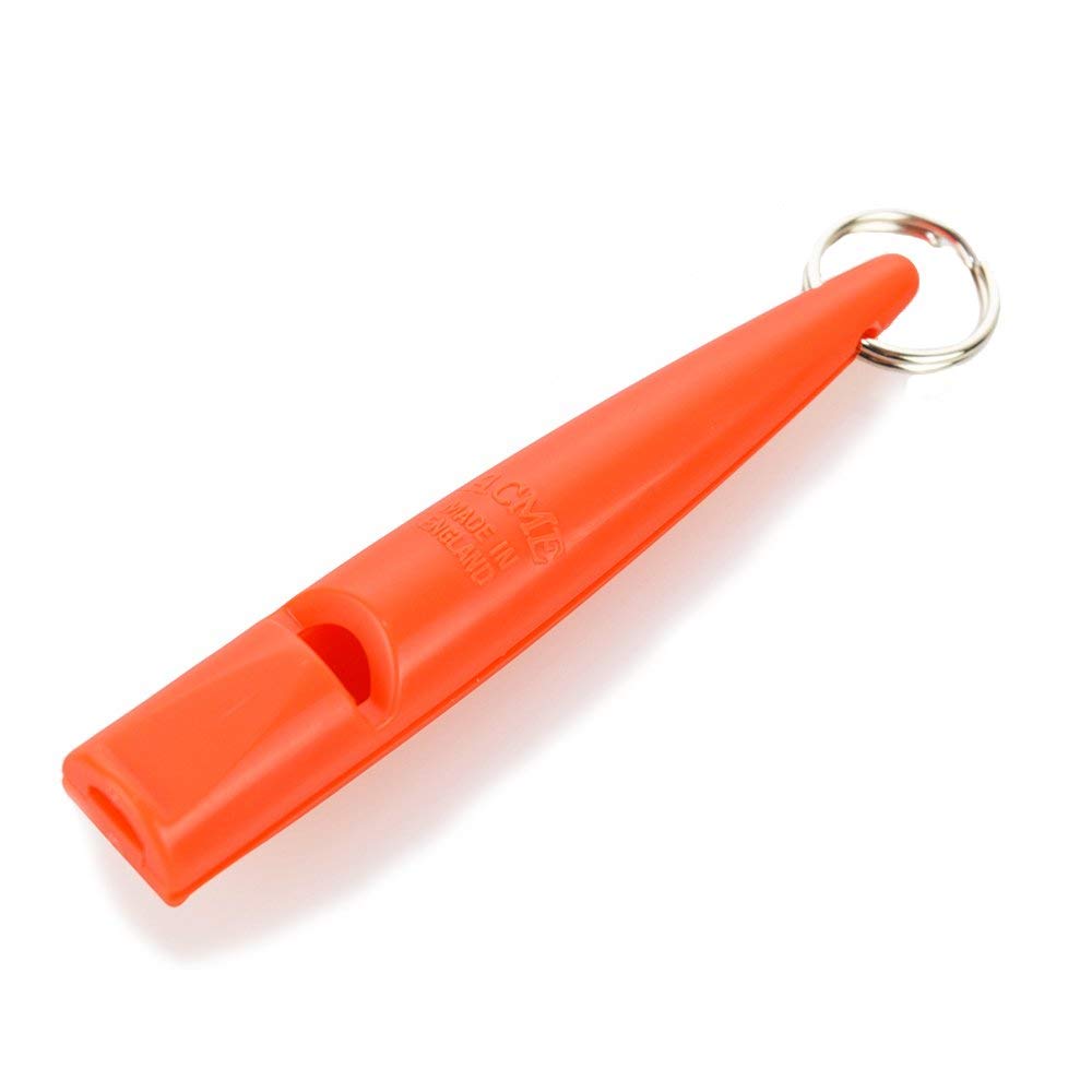 Acme United Europe, acme dog whistle no. 210, orange with a ball, from England, ideal for dog training, loud and far-reaching