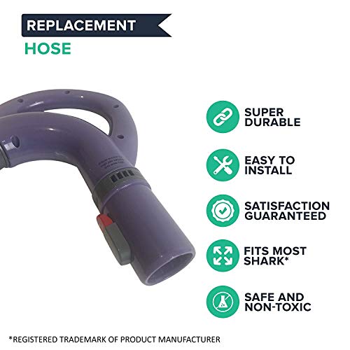 Think Crucial Replacement Vacuum Hose - Compatible with Shark Hose Handle Part 113FFJ - Light, Durable Hose - Fits Shark Vacuum Models NV350, NV351, NV352 and UV440 - Bulk (1 Pack)