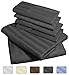 AMERICAN PILLOWCASE 100% Egyptian Cotton Luxury Striped 540 Thread Count 6-Piece Sheet Set with Wrinkle Guard - Queen, Gray