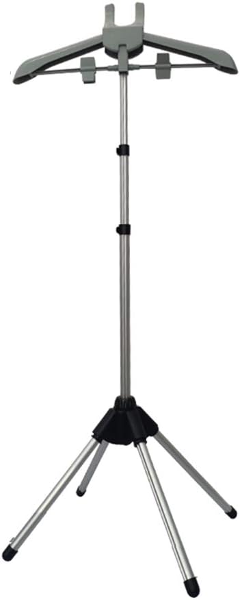 Exttlliy Garment & Drying Rack Garment Hanger/Drying Rack/Handheld Clothes Steamer Holder Ironing Steamer Bracket Telescopic Folding Hanger (Gray)