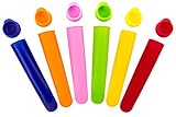 Ice Pop Molds by NuEmporia – FDA Food Grade Silicone – BPA-Free – Pass the Twist Test – No White Fillers When Pinched or Twisted – Set of 6 – No Popsicle Sticks Required